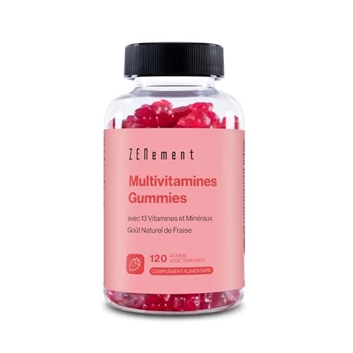 Zenement Multivitamines et Minéraux pour Enfants et Adultes 120 Gummies - 13 Vitamines & Minéraux | Végétarien, Sans Glu