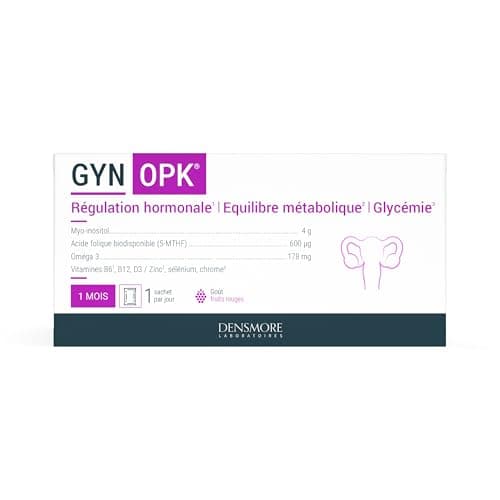 Densmore GYN'OPK Régulation hormonale et Glycémie SOPK Complément alimentaire Omega 3, Myo inositol, Acide folique, Zinc