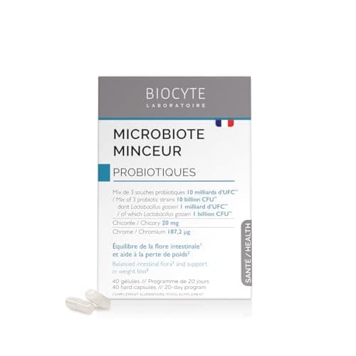 BIOTYPE Minceur Microbiote Complément Alimentaire Probiotique - 10 Milliards d'UFC - Programme 20 Jours  
BIOTYPE Minceu