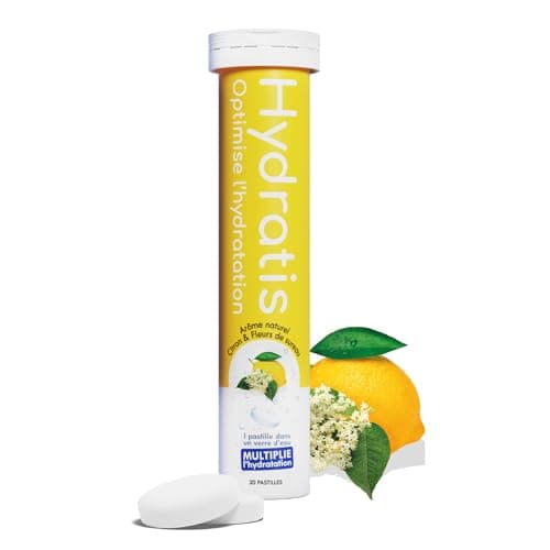 HYDRATIS - Pastilles Hydratation Electrolytes Citron/Fleur de Sureau - Améliore l'Hydratation et Favorise l'Énergie - Fo — 1 TUBE