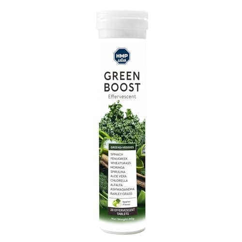 GreenBoost Effervescent HMP - Antioxydants & Énergie Naturelle | Spiruline, Moringa & Thé Vert | Pour l'Immunité et la D