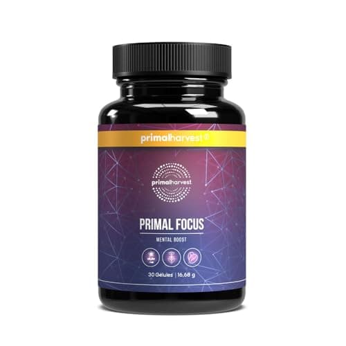 Kogni Boost Primal Harvest - Nootropiques 30 gélules - Stimule la concentration et le cerveau - Sou vervrier naturel des