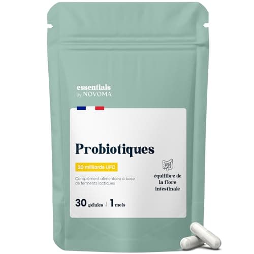 Probiotique Flore Intestinale Lactobacillus Gasseri + Rhamnosus + Bifidobacterium, 20 Milliards UFC/Jour, 30 Gélules Veg
