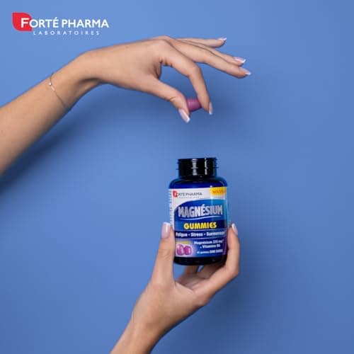 Forté Pharma - Magnésium Gummies pour Stress | Complément Alimentaire avec Magnésium, Vitamines B6 et Spiruline - Pour A