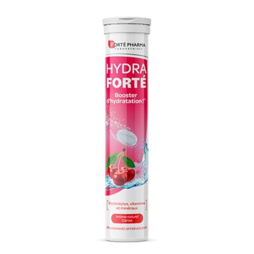 Forté Pharma - Hydra Forté Cerise - Electrolytes, Vitamines C & D, Minéraux, Magnésium | Hydratation au Sport en Chaleur