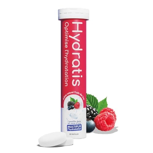 HYDRATIS - Pastilles Effervescentes Riche en Minéraux - Faible en Sucre - Pour Sport & Récupération - 20 Pastilles