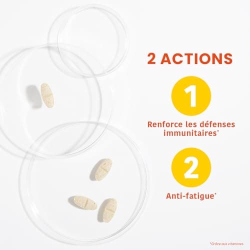 Santarome VITA'MAX Caféine & Taurine Booster, Comprimés Énergétiques pour Adultes, Matinée Énergisante, 20 Comprimés