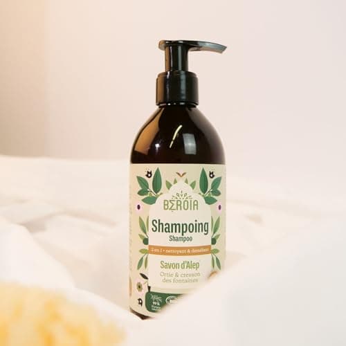 Beroïa - Shampoing nettoyant et démêlant pour cheveux gras certifié bio - Ortie et cresson - 300ml