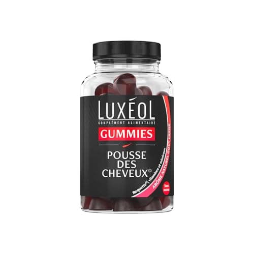 Luxéol Gummis pour Croissance des Cheveux - Complément Alimentaire Naturel pour Stimuler les Bulbes Capillaires - Arôme
