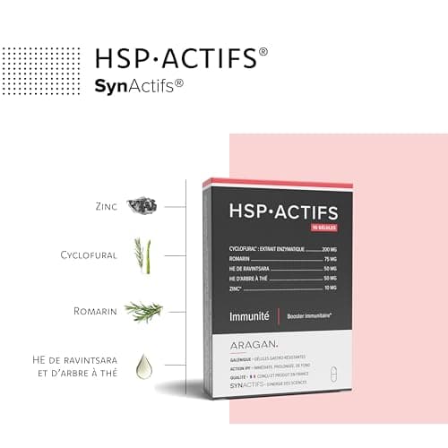 Zinc et huile essentielle de ravintsara pour un booster immunitaire HSP Actifs - 10 gélules  
Supplément alimentaire en