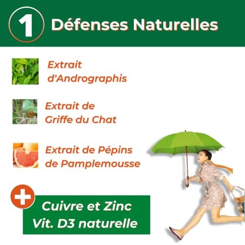 NUTRIGÉE - Immunité Fort - Défenses Naturelles, Tonus - Renforce Le Tonus, Réduit La Fatigue, Fabriqué en France - 30 Co