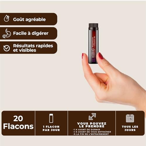 Citrate de Magnésium et Vitamine B6 - Traitement Intense de Fatigue - Facile à Boire et Sans Effort - Absorption Maximal
