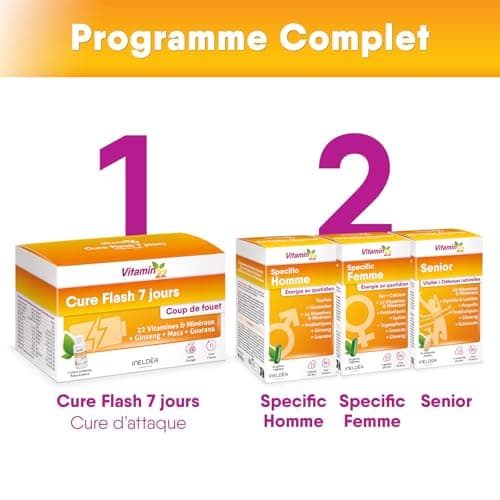 VITAMINapos 22 7 Flacons Orange pour Femmes en Voyage Élémentaires Anti-âge