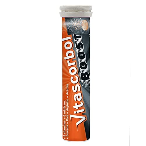 VITASCORBOL Multivitamines Comprimés Effervescents Goût Orange - Boost Physique et Intellectuel - 20 Comprimés
