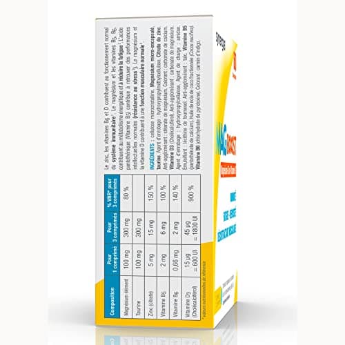 LABORATOIRE SYNERGIA MAG BOOST 60 Comprimés | Résistance Accrue au Stress et à la Fatigue Physique et Muscle | Magnésium
