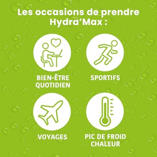 Santarome Bio Hydra'max - Booster d'hydratation et d'énergie - Riches en électrolytes - Goût Ananas Mangue - 20 pastille