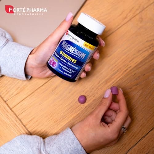 Forté Pharma - Magnésium Gummies pour Stress | Complément Alimentaire avec Magnésium, Vitamines B6 et Spiruline - Pour A