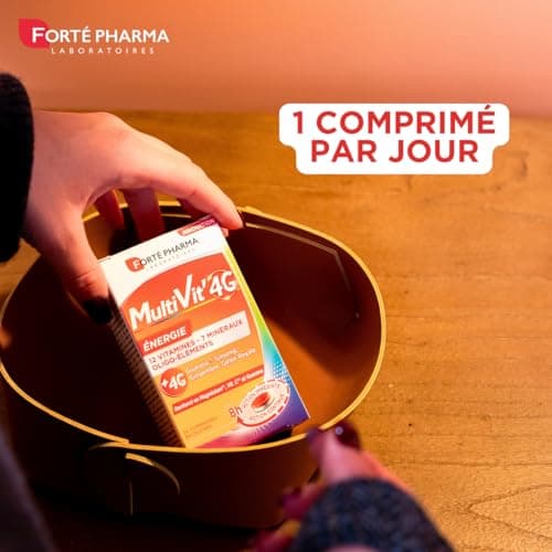 Forté Pharma - Multivit' 4G Energie - Forme et Tonus - Combattre la fatigue et l'irritabilité - 30 comprimésBi-couches