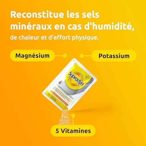 Supradyn Magnésium et Potassium Complément Alimentaire Multivitaminé avec Vitamines B, C et Minéraux, pour Athlètes, Sou