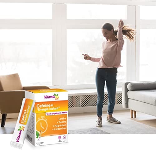 Vitamin'22 Caféine+ Energy Instant 14 sticks pour sportifs avant l'entraînement