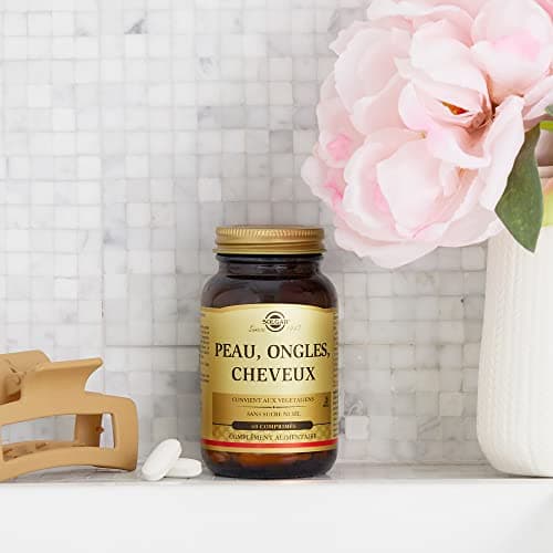 Solgar Peau Ongles Cheveux Beauté Nutriments Essentiels Zinc Vitamine C Acides Aminés Cuivre Forme Brevetée de MSM Compl