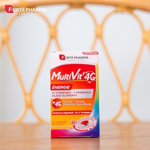 Forté Pharma - Multivit' 4G Energie - Forme et Tonus - Combattre la fatigue et l'irritabilité - 30 comprimésBi-couches