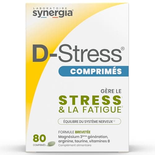 D-STRESS COMPRIMÉS 80 COMPRIMÉS | Magnésium de 3ème Génération + Taurine + Arginine + Vitamines B |Réduit le Stress et F