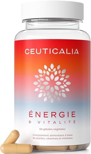 Complément alimentaire énergie et vitalité adultes - Boost d'énergie anti-fatigue - Contient ginseng, guarana, maté, acé