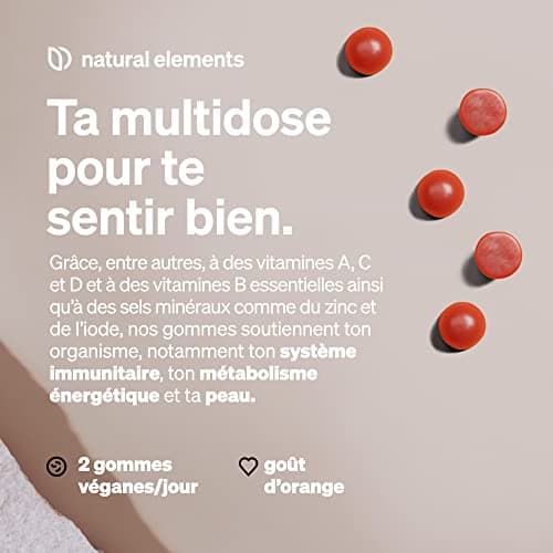 Gommes Multivitamines pour adultes – 120 Gummies naturels au citron – 12 vitamines et minéraux (C, D3, Biotine) – fabriq