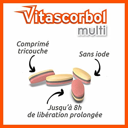 VITASCORBOL - Complément alimentaire pour seniors - Vitamine C - Fatigue, système immunitaire - Programme 30 jours - 30