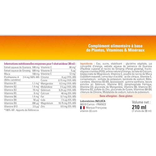 VITAMINapos 22 7 Flacons Orange pour Femmes en Voyage Élémentaires Anti-âge