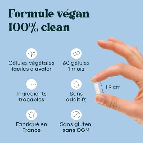 Magnésium Marin + Vitamine B6 : Combattre la Fatigue et le Stress - Cure de 1 Mois (60 Gélules Végétales) - Magnesium Pu