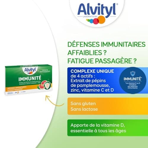 Alvityl - Immunité - Vitamine D 1000 UI Naturel - Renforcement du Système Immunitaire - Supplément pour Adultes