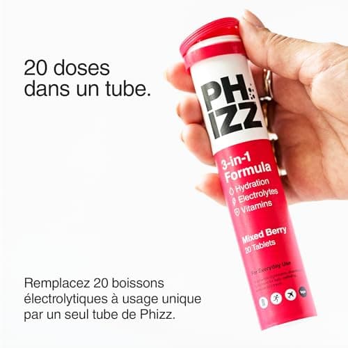Electrolytes Phizz Multivitamines Comprimés d'hydratation Effervescents - 18 Vitamines Minéraux Vitamine C Végane Végéta