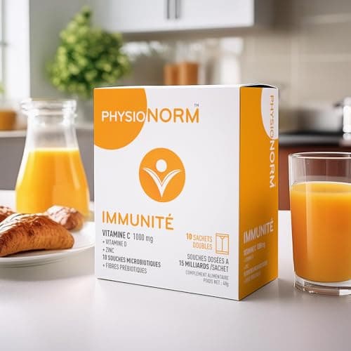 Physionorm Immunité Boosteur - Complément Alimentaire Avec Probiotiques, Zinc, Vitamine C et D - Combat Infections - 10
