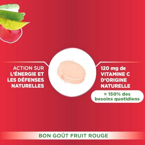 Forté Pharma - Acérola Effervescente Vitamine C | Complément Alimentaire Naturel Anti Fatigue | Pour Tous | À Boire | 20