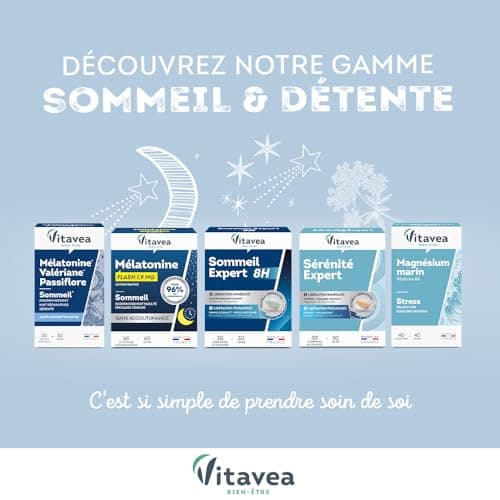 Vitavea Magnésium Marin Vitamine B6 Complément Alimentaire Anti Stress - Equilibre Nerveux - Relaxation - 40 Comprimés -