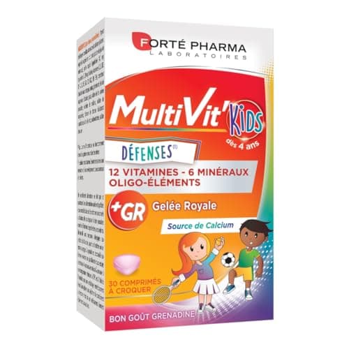 Forté Pharma - Multivit' 4G Energie - Forme et Tonus - Combattre la fatigue et l'irritabilité - 30 comprimésBi-couches — MultiVit' Kids 30 Comprimés à Croquer