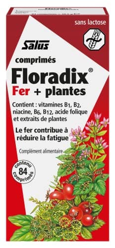 Salus Floradix Fer + Plantes - Formule Capsule Anti-Fatigue Riche en Fer - Enrichi en Vitamine C pour une Bonne Absorpti