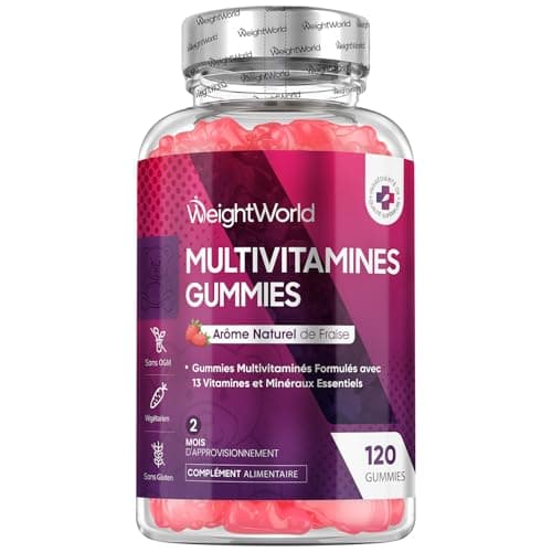 Multivitamines et Minéraux Vegan Gummies 120 Pièces 2 Mois de Stock - 13 Vitamines Essentielles (C, B12, D3, E, A) + Zin