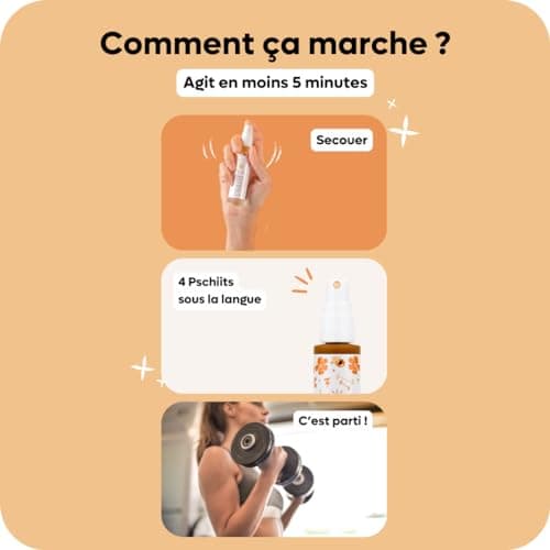 SPRAY BOOST ENERGIE | Réduit la Fatigue et Soutient les Performances | Gout Agrumes | Vitamine C, Acérola, Guarana et Pl