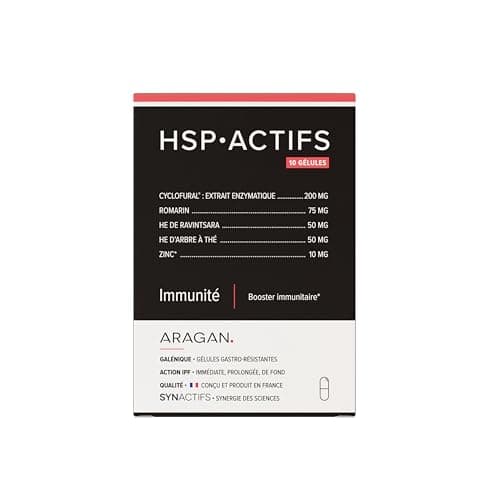 Zinc et huile essentielle de ravintsara pour un booster immunitaire HSP Actifs - 10 gélules  
Supplément alimentaire en