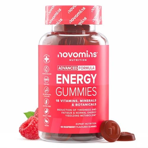 Gummies Énergie – Vitamines B6, B12, C + Créatine, Maca, Taurine & Ginseng – Réduction de la Fatigue & Métabolisme Énerg