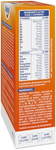 Alvityl Comprimés effervescents Vitalité - 12 Vitamines et 10 Minéraux pour Adultes dès 12 ans - 30 Comprimés  
Alvityl