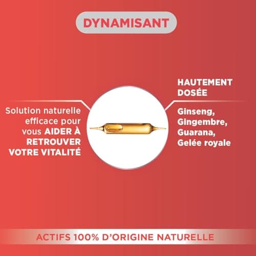 Forté Pharma - Vitalité 4G Dynamisant | Coup de fouet naturel | Complément alimentaire énergie immédiate - Ginseng, Ging