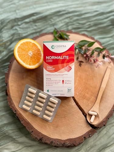 Codifra Normalite 1000 Complément Alimentaire Fatigue Immunité - Boost Naturel Panax Ginseng Magnésium Vitamines - Fabri