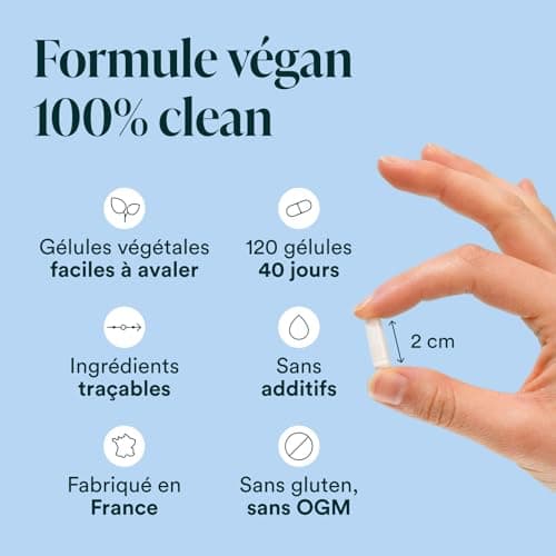NOVOMA Magnésium Bisglycinate & Taurine & Vitamine B6 - Combат la Fatigue & le Stress - 300mg/j - 120 Gélules - Hautemen