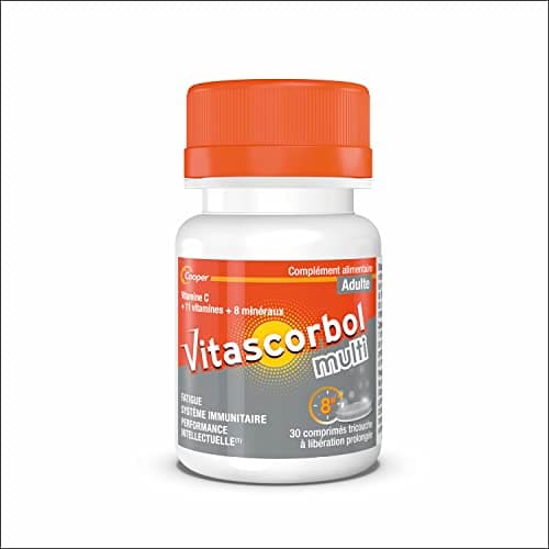 VITASCORBOL Multivitamines Adultes Libération Prolongée Anti-Fatigue Immunité 30 Comprimés Programmes 30 Jours