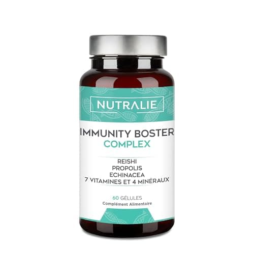 Complex Nutralie Défenses Immunitaires + Échinace + Propolis + Chapeau de Lys + Vit C + Zinc + Sélénium + Fer - 60 Gélul