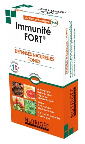 NUTRIGÉE - Immunité Fort - Défenses Naturelles, Tonus - Renforce Le Tonus, Réduit La Fatigue, Fabriqué en France - 30 Co